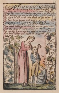 Liederen van Onschuld en Ervaring, Plaat 49, Het Lied van de Verpleegster (Bentley 38) door William Blake